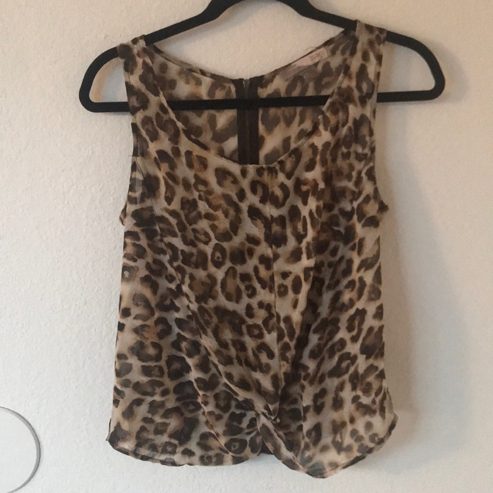 Sheer Leopard Print Tank